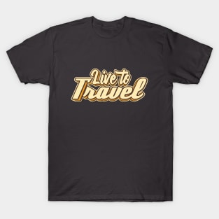 Live to Travel typography T-Shirt